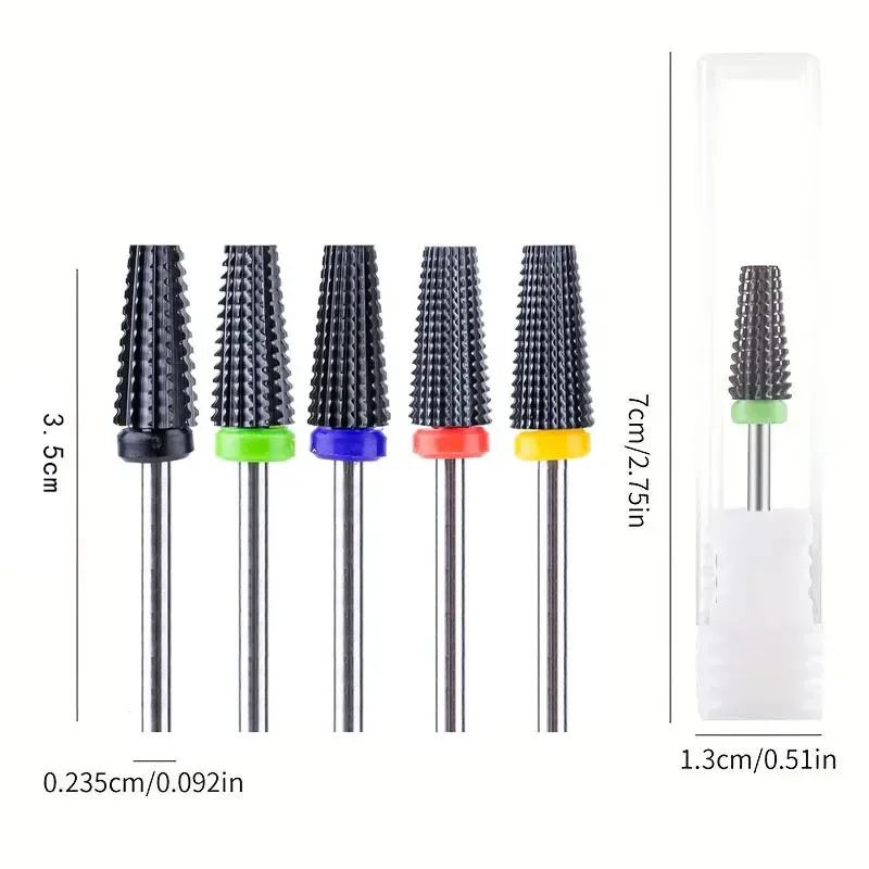 3 IN 1 Ceramic Nail Drill Bits Cuticle Nail File And Removal Gel Acrylic Nail Art Tools For Nail Machine Manicure Pedicure