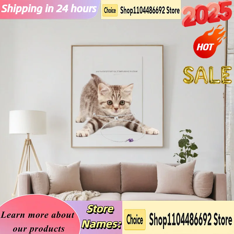 

2025 Cat Accessories New Style Silver Jewelry Set 18k Gold Plated with Purple Crystal Bracelet Luxurious Elegant Gift for Ladies