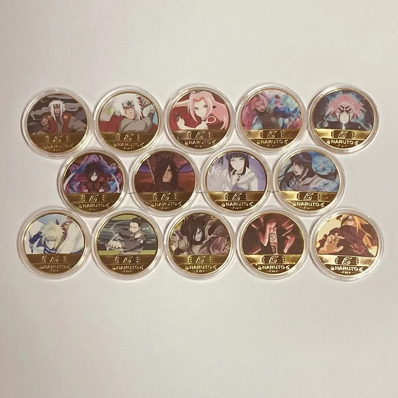 

Naruto Gold Coin Commemorative Collect Anime Figure Uchiha Madara Orochimaru Minato Anime Coin Collectibles Children'S Toys Gift