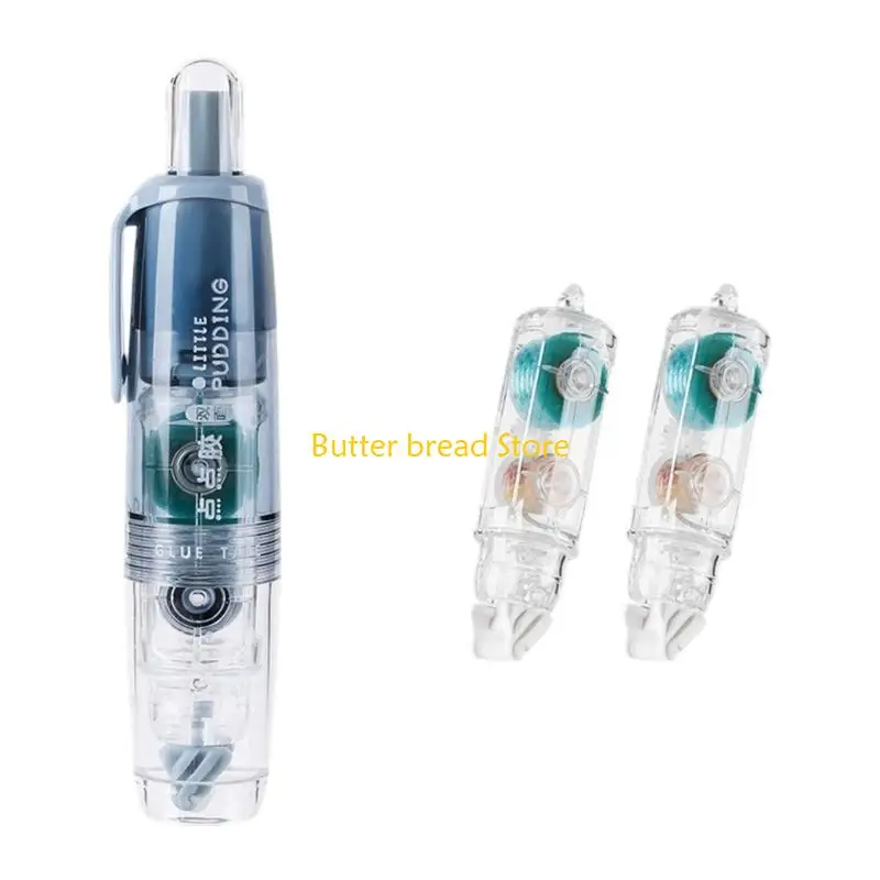 W89C Erasable Press Button Glues Roller Pet Material Crafting Tool For Neat Documents