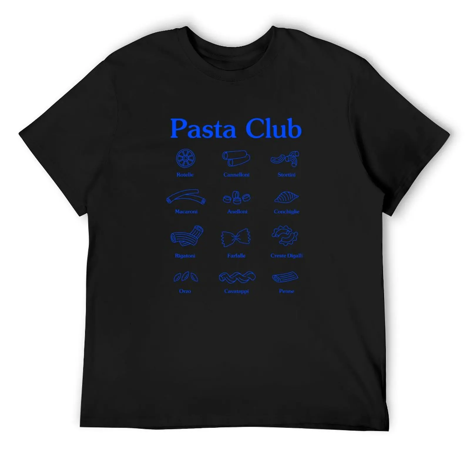 Pasta Club - Pasta Varieties T-Shirt blue archive tops luxury clothes men