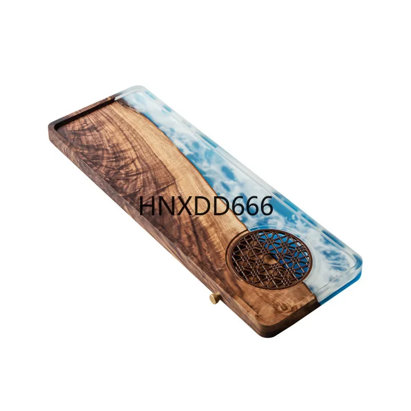 Wooden Tea Tray High-grade Epoxy Resin Retro Tea Table Household Small Dry Bubble Gongfu Tea Tray