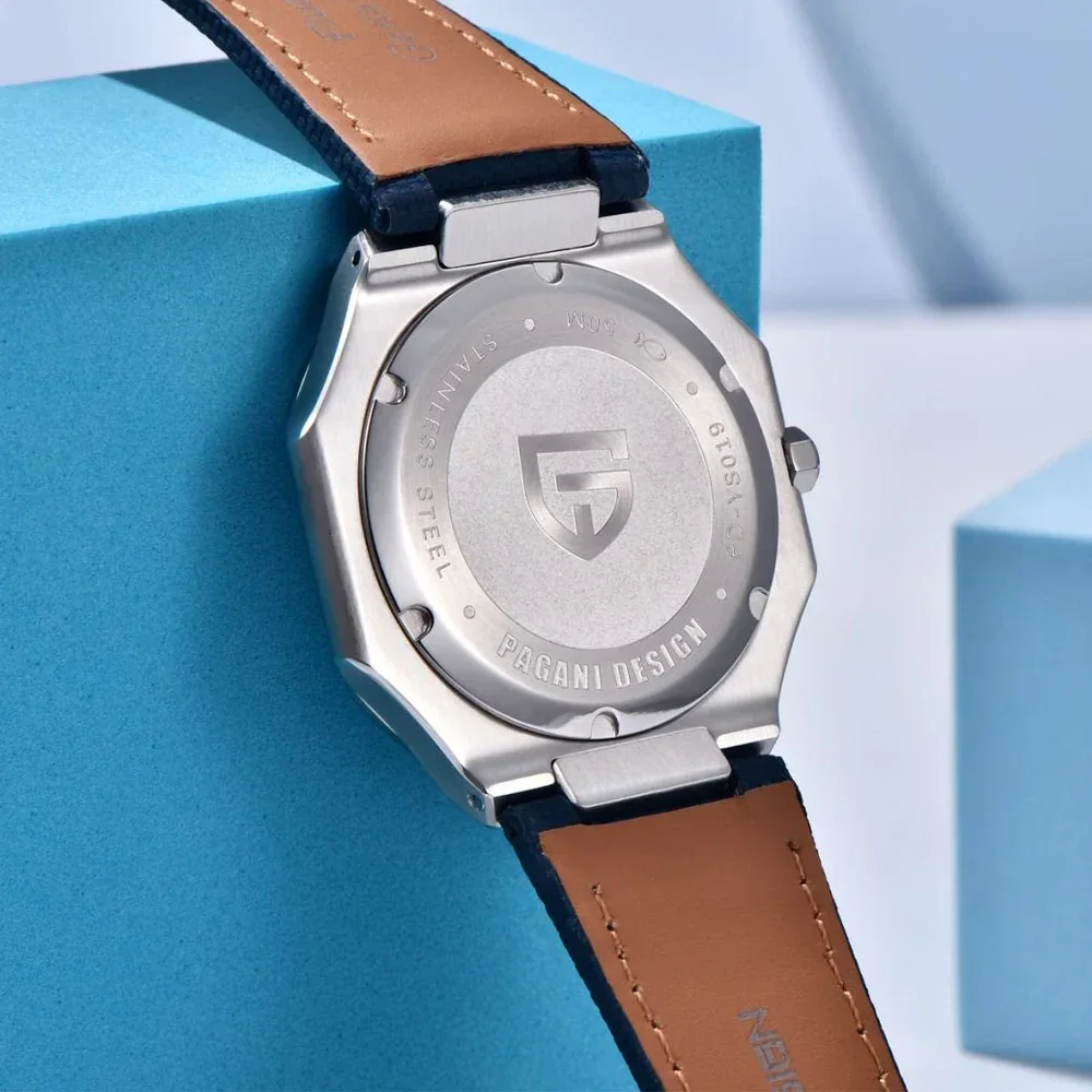 PAGANI DESIGN 37 مللي متر ساحة الرجال ساعات كوارتز فاخرة الياقوت الزجاج AR المغلفة الأعمال ساعة VH31 مضيئة ساعة للرجال 2025 جديد