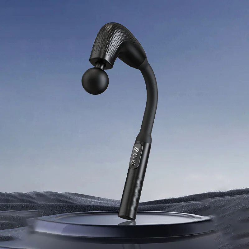 

Curved Head Fascial Gun Multi Functional Muscle Massager Bending Fascia Gun to Relax the Neck Leg and Waist Hand Held Fascia Gun