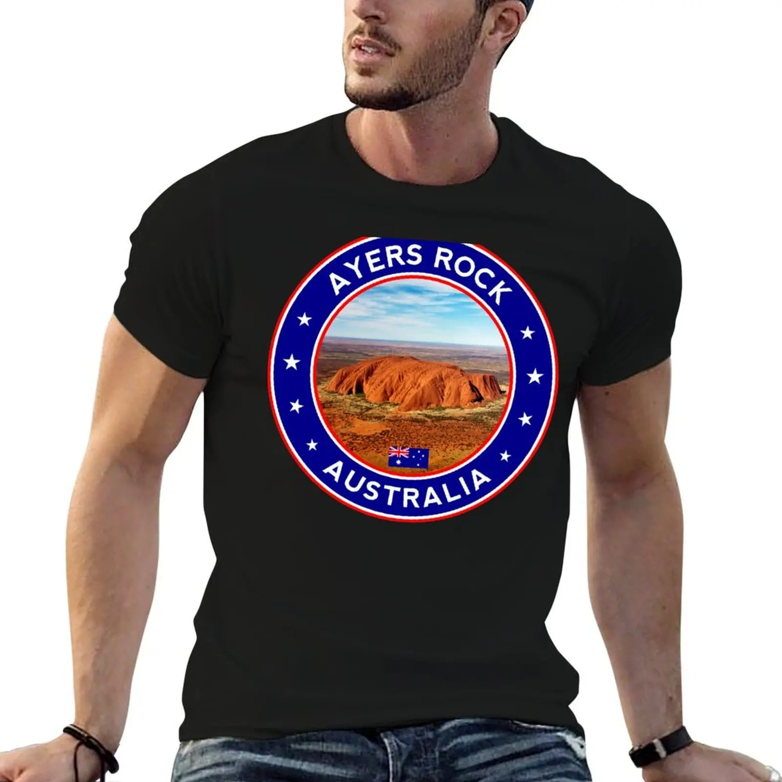 

Ayers Rock, Australia, circle T-Shirt t shirt man luxury man t shirt summer funny t shirts dark humor T-shirt
