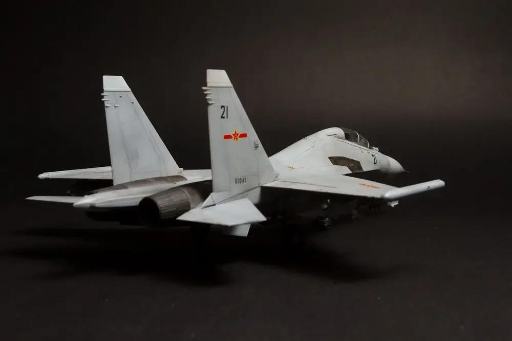 Caza militar de SU-30MK de Rusia, modelo de avión de simulación, bombardero moderno, ensamblado, 80308, 1/48