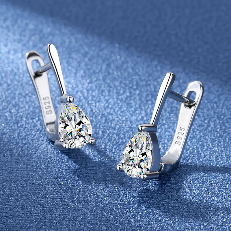 Neue Ohrringe aus 925er-Sterlingsilber, 5A-Zirkon, funkelnd, für Damen, luxuriös, Hochzeit, Verlobung, Schmuck, feine Geburtstagsparty-Geschenke