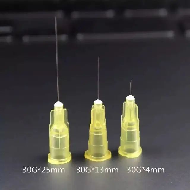 Jednorazowe 30G 32G małe bezbolesne bardzo cienkie igły kosmetyczne 4mm 13mm 25mm bardzo cienkie igły do ​​narzędzi do powiek