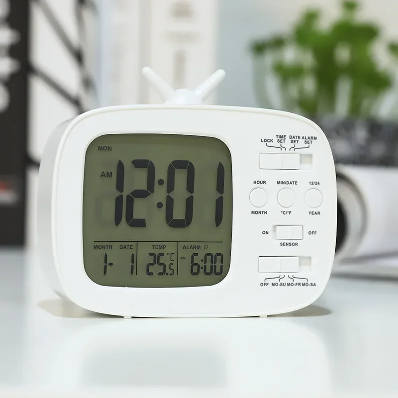 DurableChildren's LCD Electronic Clock Student Bedside Alarm Clock Sensitive Smart Clock G180
