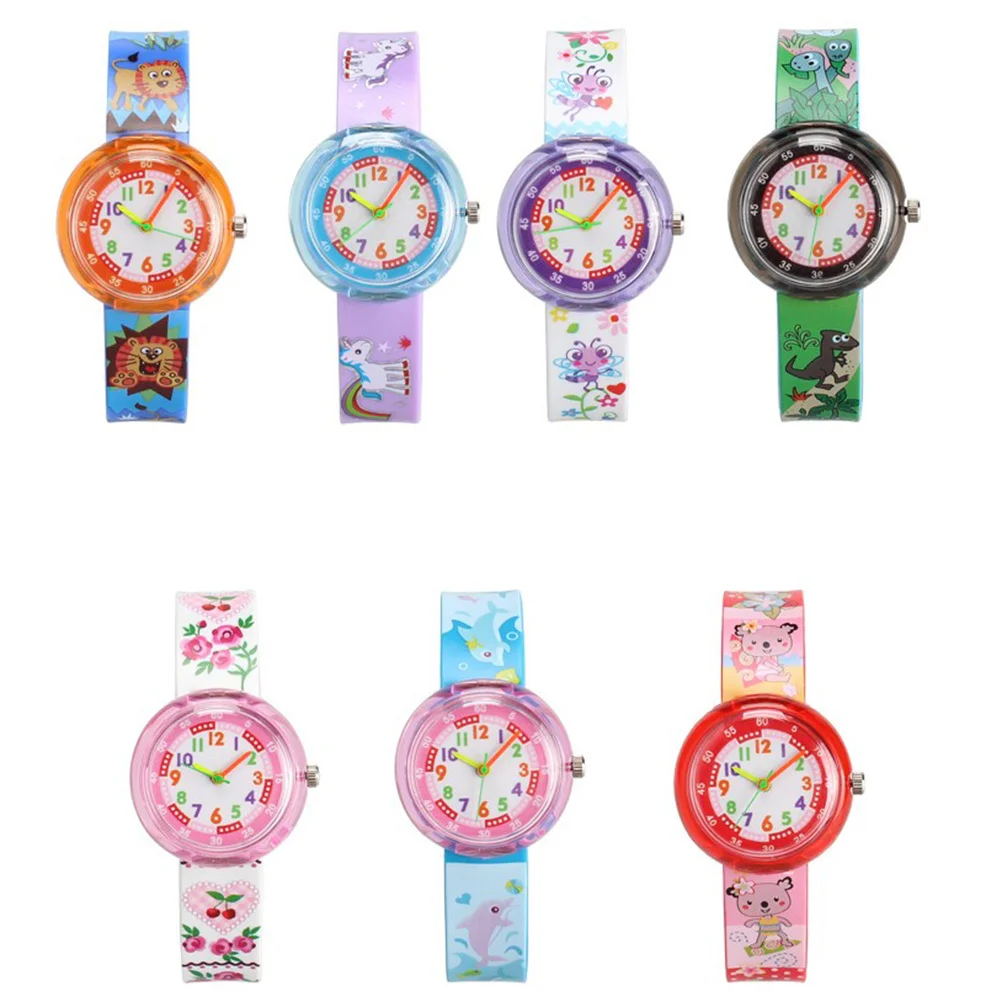 

Lovely Kids Cartoon Watch Creative Quartz Movement Casual Child Wristband Unique Design Accurate Timekeeping Birthday Gift