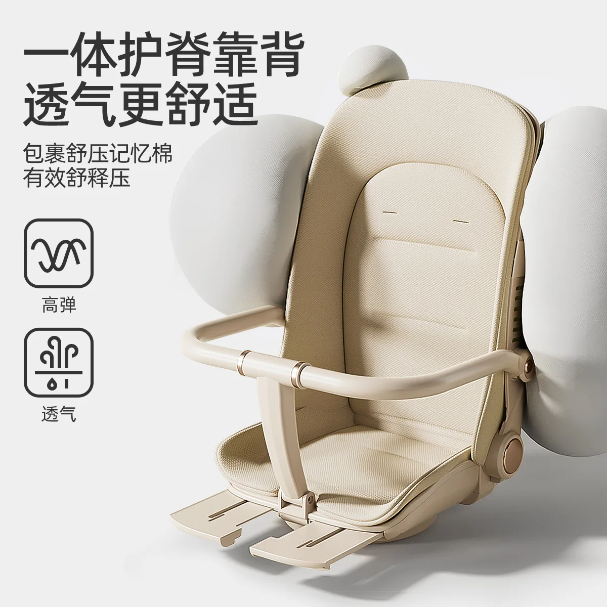 عربة أطفال قابلة للاستلقاء بزاوية رؤية عالية قابلة للطي مثالية للتنزه مع الأطفال مناسبة محمولة ثنائية الاتجاه #3