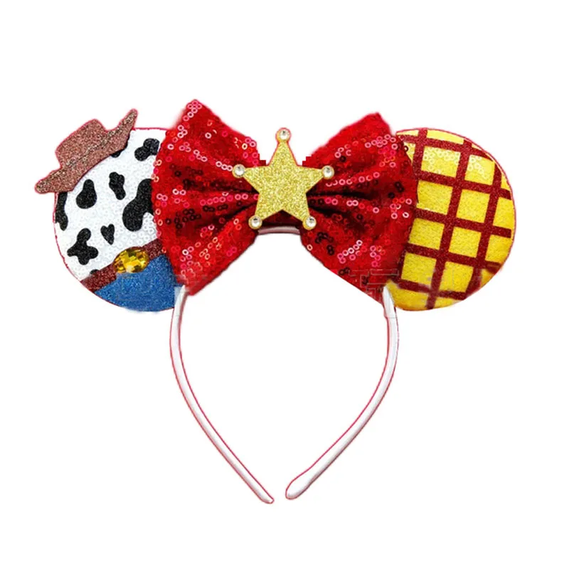 Mickey Mouse Ears Headbands Women Bows Hair Accessories Toy Story Headband for Girls Kids Buzz Lightyear Alien Headwear image 3