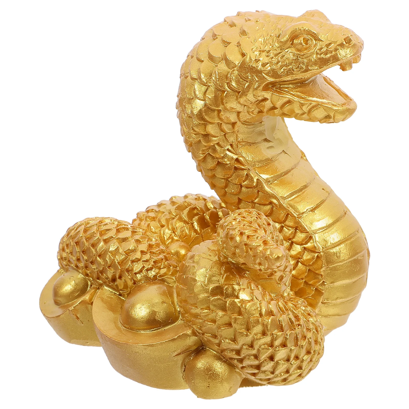 

Yuanbao Snake Ornaments Resin Figurine Decor Home Office 2025 Year Statue Crafts Lightweight Realistic Scene Garden Balcony