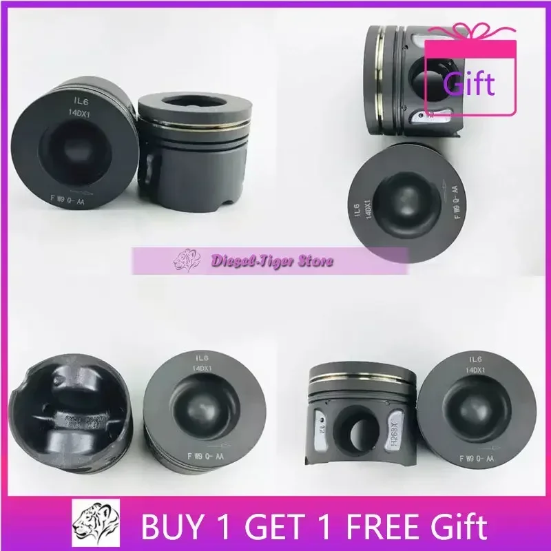 6pcs Piston LR018030 87-439100-10 for 3.0 diesel 306DT AJV6D XF X250 V6 Discovery IV L319 for Land Rover Jaguar
