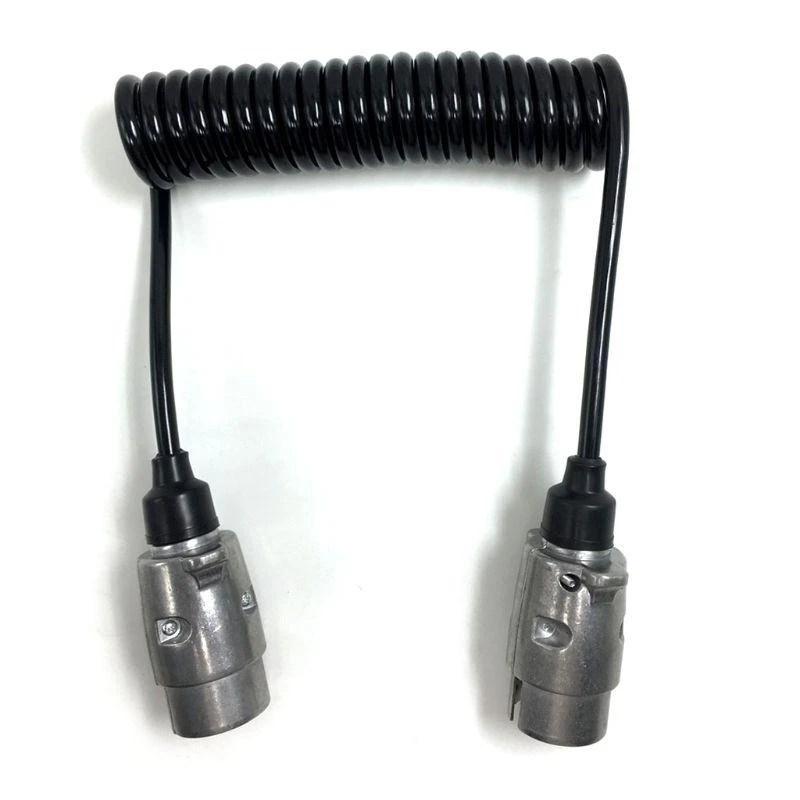 12V 7 Pin Waterproof With Spring Cable 1.5 for M Extension Wiring Connectors Towing Hitch Wiring