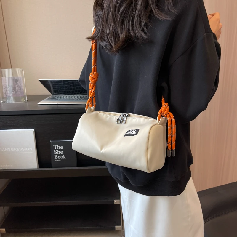 Casual Solid Square Crossbody Bag for Girls Shoulder Bags Brand Designer Handbags Women Contrast Color Messenger Bag Female Sac