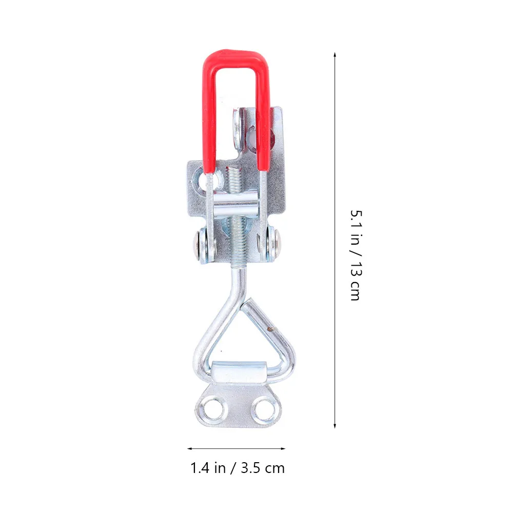 2Pcs Toggle Latch Clamp Heavy Duty Iron Pull Latches Adjustable Quick Release Toggle Clamps for Door Box Smoker Use