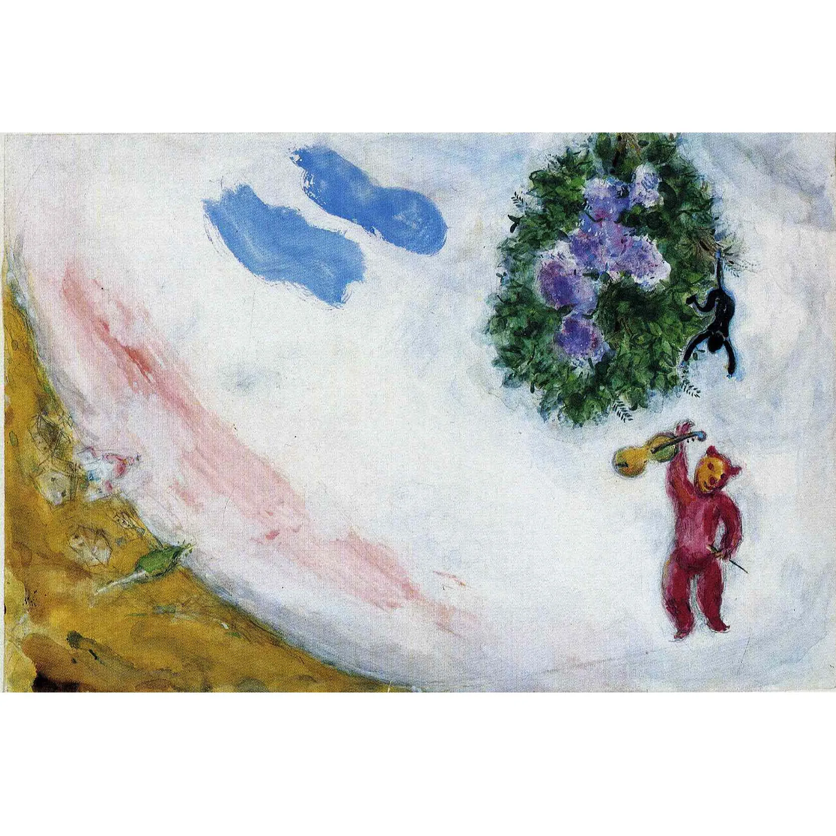 Marc Chagall paintings,The Carnival,scene II of the Ballet Aleko, Surrealism style art painting,Decoration pictures room wall