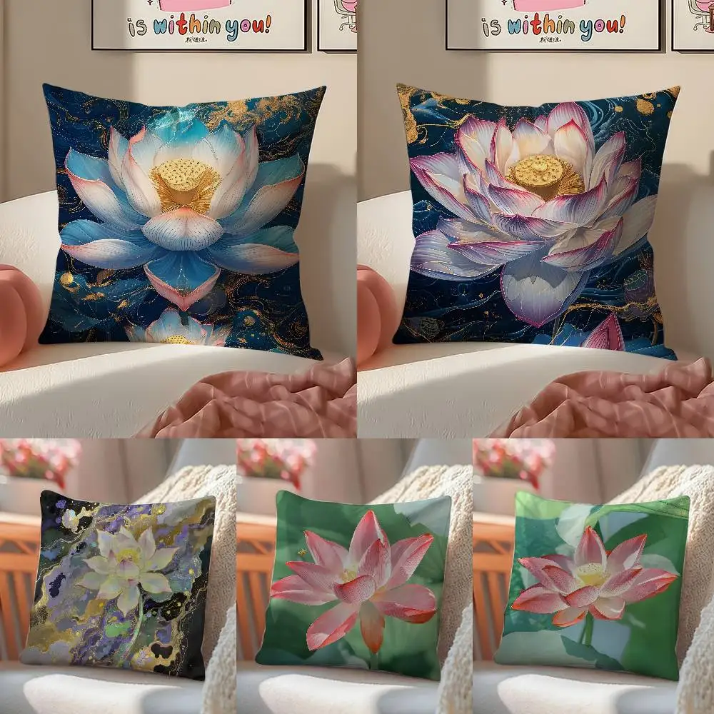 Cartoon Courage The Cowardly Dog-D Pillow Case Anti-dustmite Pillowcase Invisible zipper silky short plush Sofa cushion cover