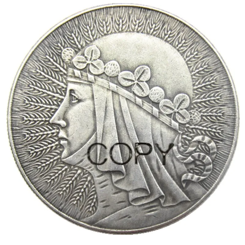 

Poland 10 Zlotych 1932 Silver Plated Copy Coin