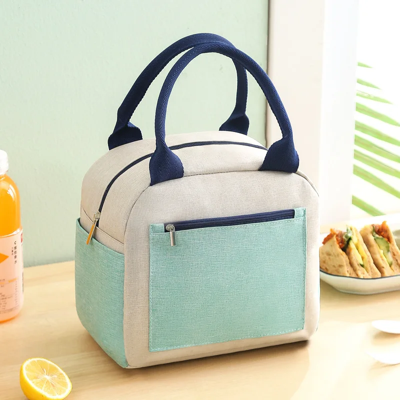 Children Lunch Bags Colored Bento Bag Insulated Bag Lunch Box for Women Handbag Thickened Waterproof Lunch Box Picnic Bag 보냉백