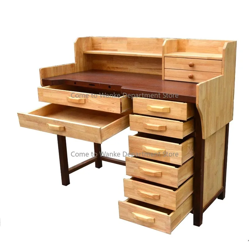 

JD6 Kinway Goldsmith Workbench Beautiful Solid Wood Jewelry Making Table with Drawers for Jewelers' Workspace