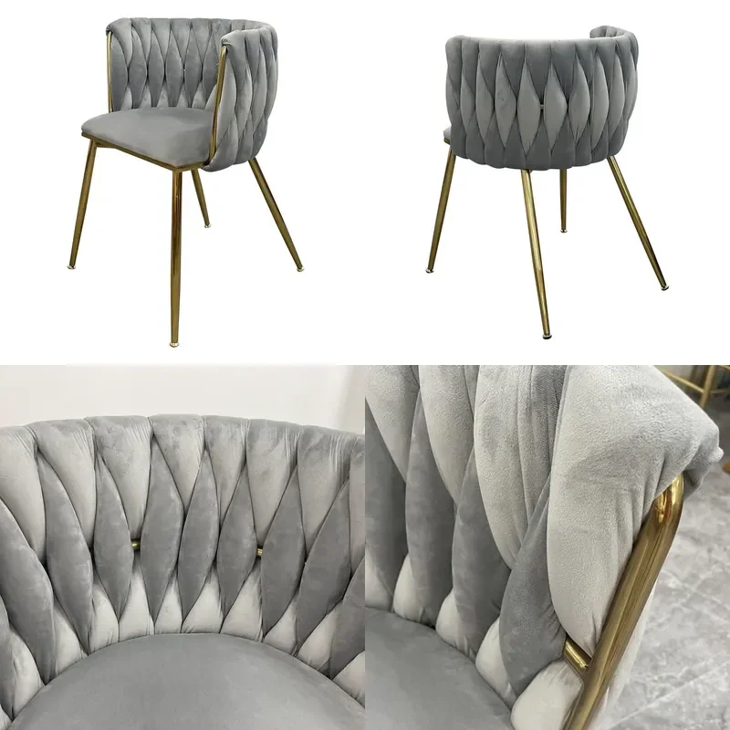 Custom Makeup Chair with Backrest for Girls Bedroom Dresser Home Use Makeup Stool Dining Chair Factory Direct Sales