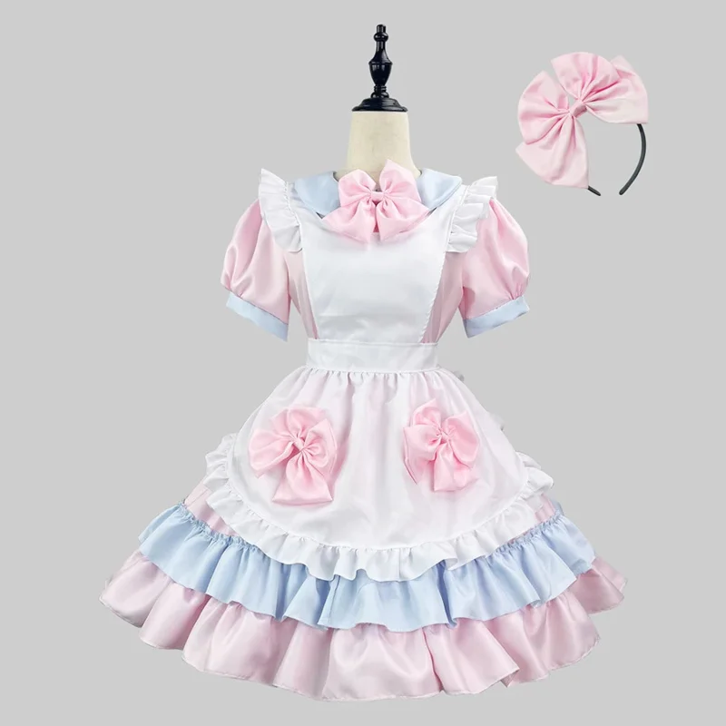 Sweet Pink Lolita fur s for Girls, Cute Girl Maid fur s, Anime Cosplay, Geluniform, Kawaii Clothing, Plus Size