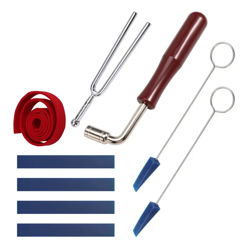 

A74K-Профессиональный ключ для настройки фортепиано, набор из 9 предметов, резиновые отмычки-полный набор инструментов для настройки фортепиано для фортепиано-тюнеров