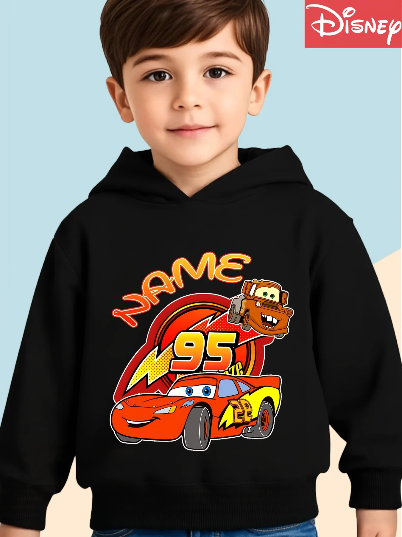 سترة كاجوال للأولاد من Disney Cars، نمط سيارات McQueen 95، قطعة واحدة من السلسلة الحمراء، مناسبة للأولاد، من عمر 4 إلى 12 عامًا، مناسبة للسيارات #2