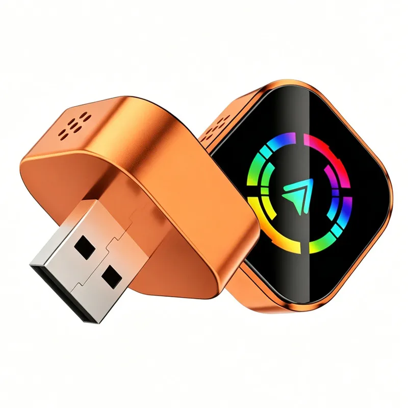 Wireless CarPlay Adapte Car Infotainment Screen 2 in 1 for Apple for Android Auto,AI Dongle, Zero Latency, Automatic Connection