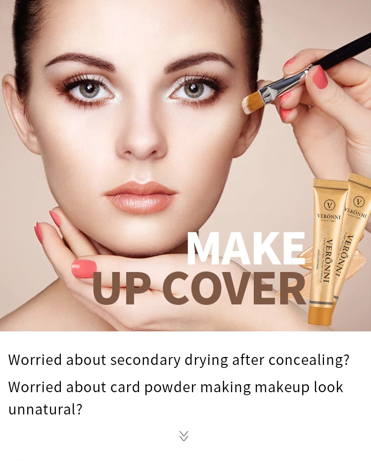 14-Color Golden Tube Concealer – SPF30, Full Coverage, Creamy Texture, Color-Correcting & Brightening, Long-Lasting