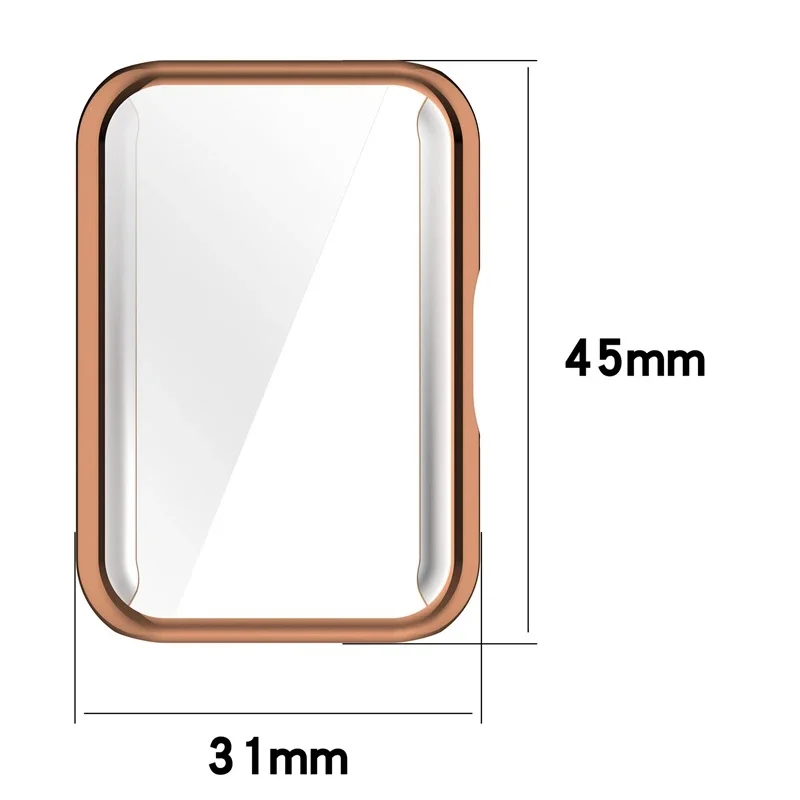 Soft Cover for Samsung Galaxy Fit 3 Smart Watch TPU Plating Case Full Coverage Bumper Shell Screen Protector for Galaxy fit 3