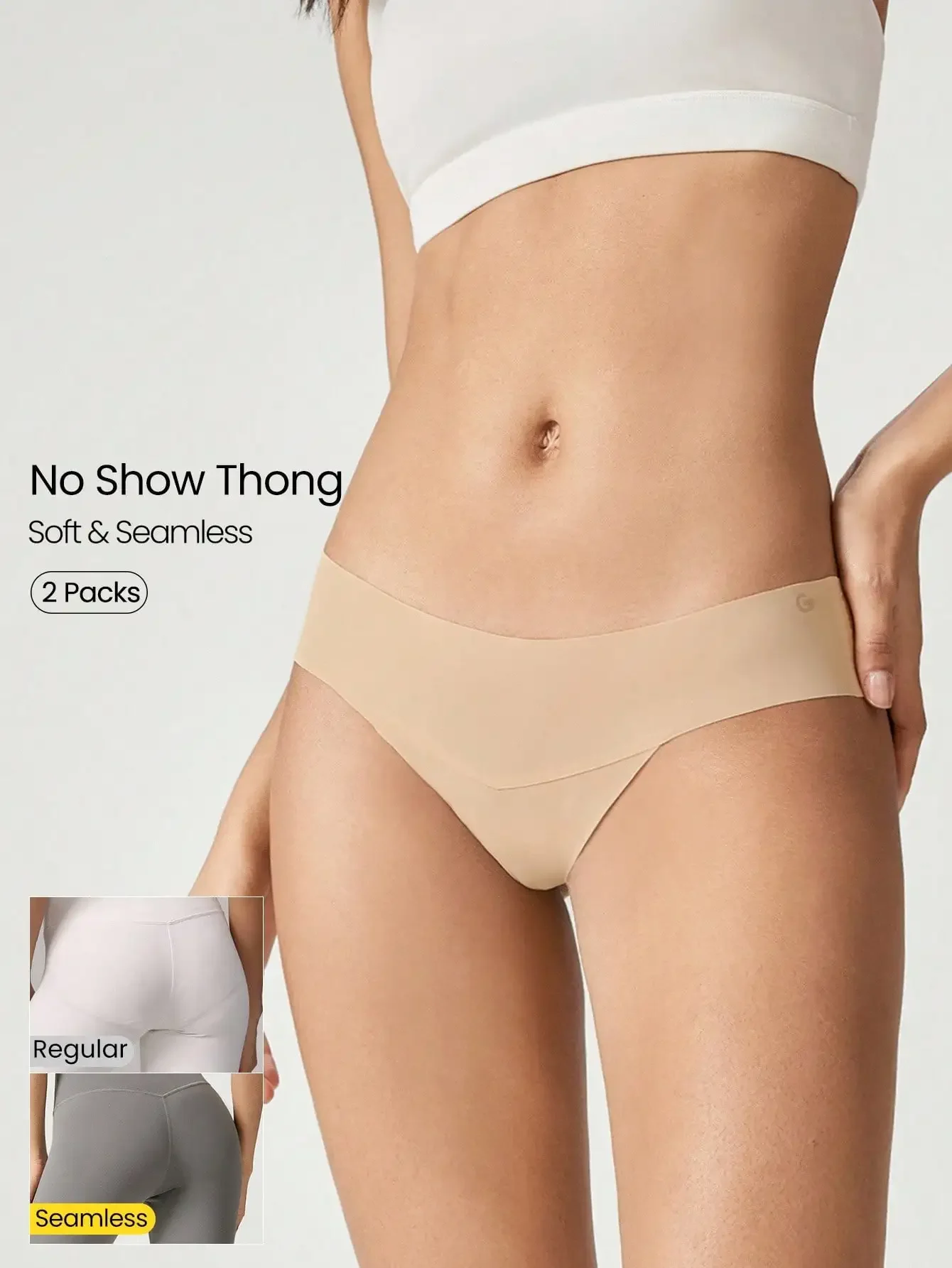 

Мягкие бесшовные трусики-стринги с низкой посадкой для повседневной носки и тренировок