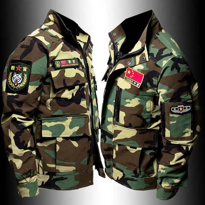 Camouflage jacket jacket suit men's tooling military military style