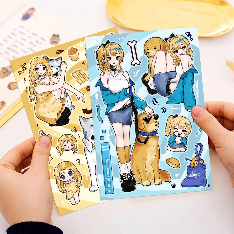8PCS The Fierce Dog Debuted Cartoon Graffiti Stickers DIY Bike Travel Luggage Guitar Laptop Waterproof Cool Decal Sticker Gift
