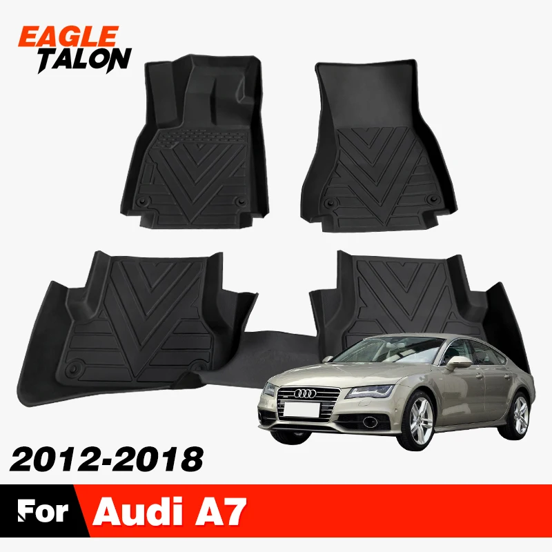 Custom TPE Car Floor Mat For Audi A7 Sedan 2012-2018 17 16 15 14 13 Full Set Carpet Cover Interior Protector Accessories Parts