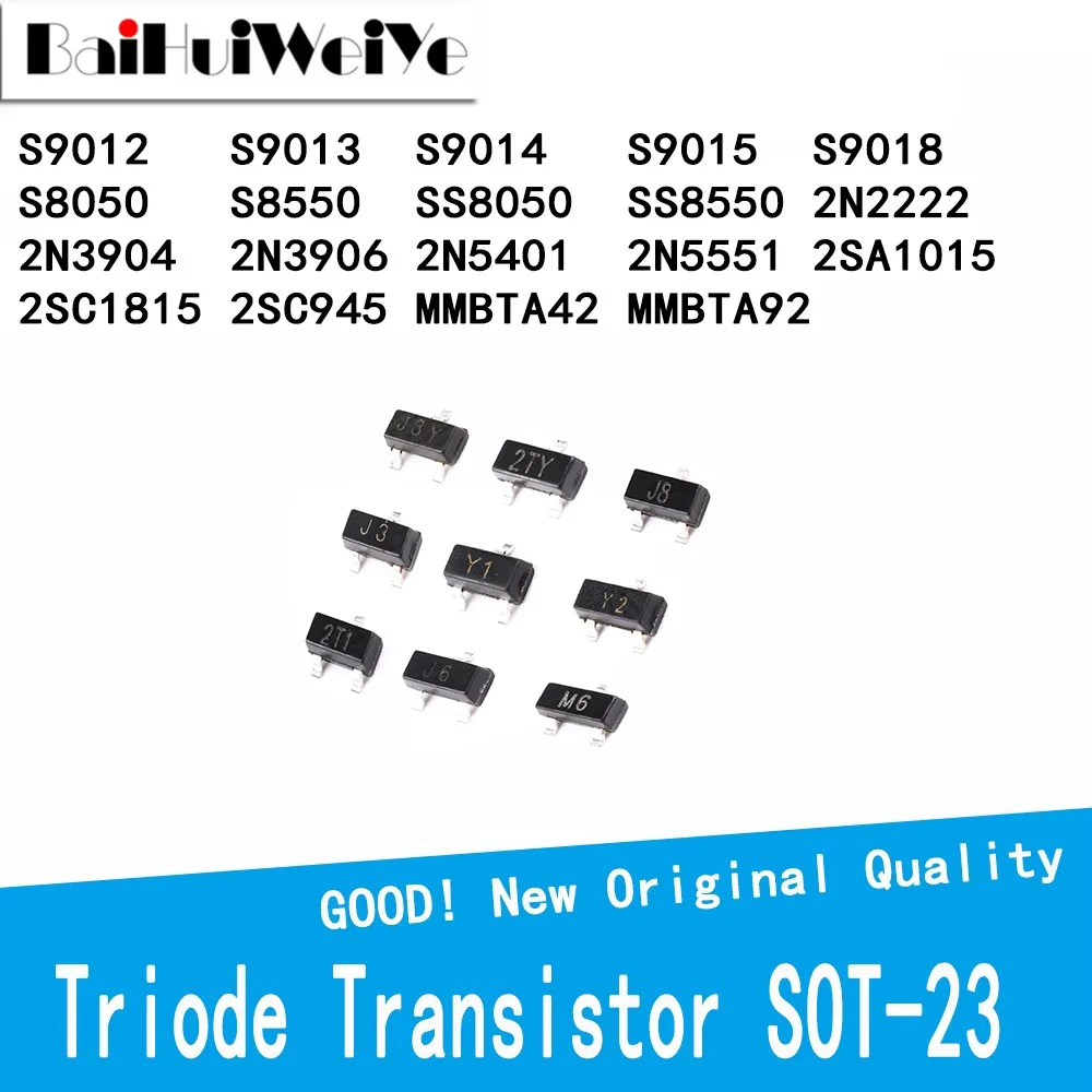 100Pcs S8550 2N2222…