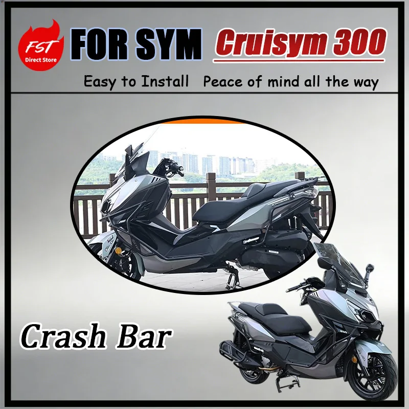 For SYM Cruisym 300 Practical Touring Scooter Modification Parts Front & Rear Bumper Protection Low-Speed Damage Resistance