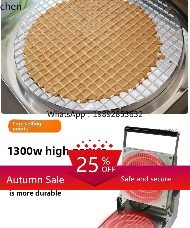 

Egg Roll Machine Commercial Ice Cream Cone Machine Shrimp Chip Machine Handmade Crispy Egg Roll