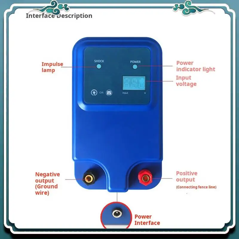 

Premium Electronic Fence Booster Electronic Fence Transformer 10KM 12V For Animals Cattle Sheep Chicken Farm EU-PLUG