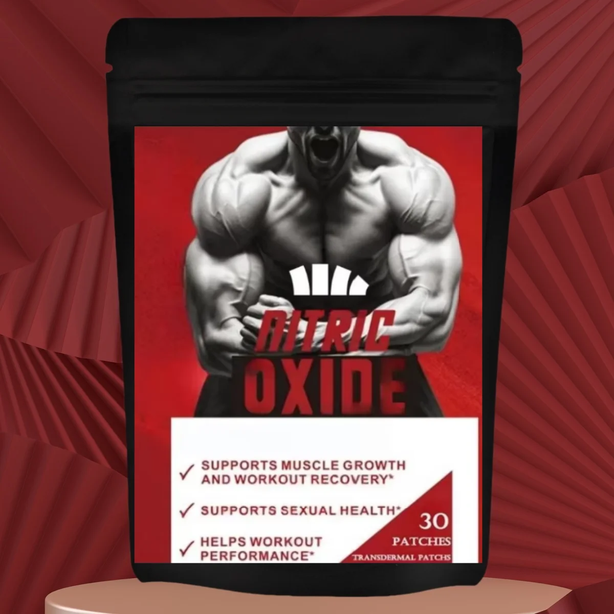30 Patches Nitric Oxide Booster Transdermal Patches, Performance Formula for Stamina & Endurance