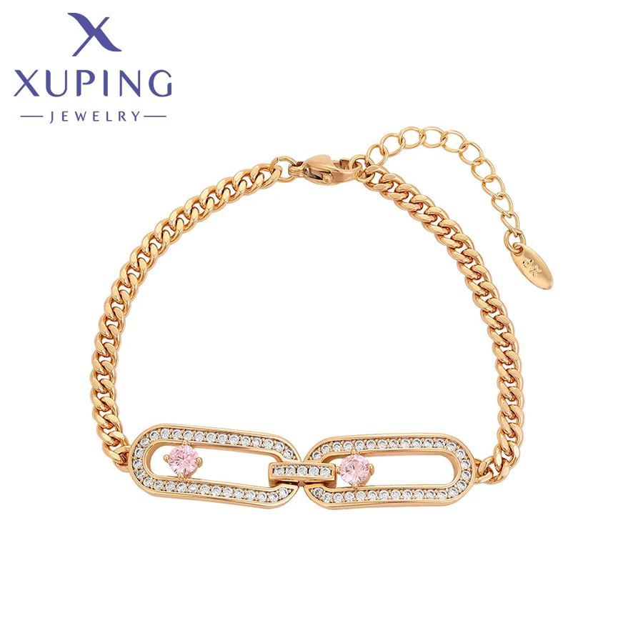 Xuping Jewelry New Arrival Charm Women's Hand Bracelets with Gold Color Birthday Gift X000707736