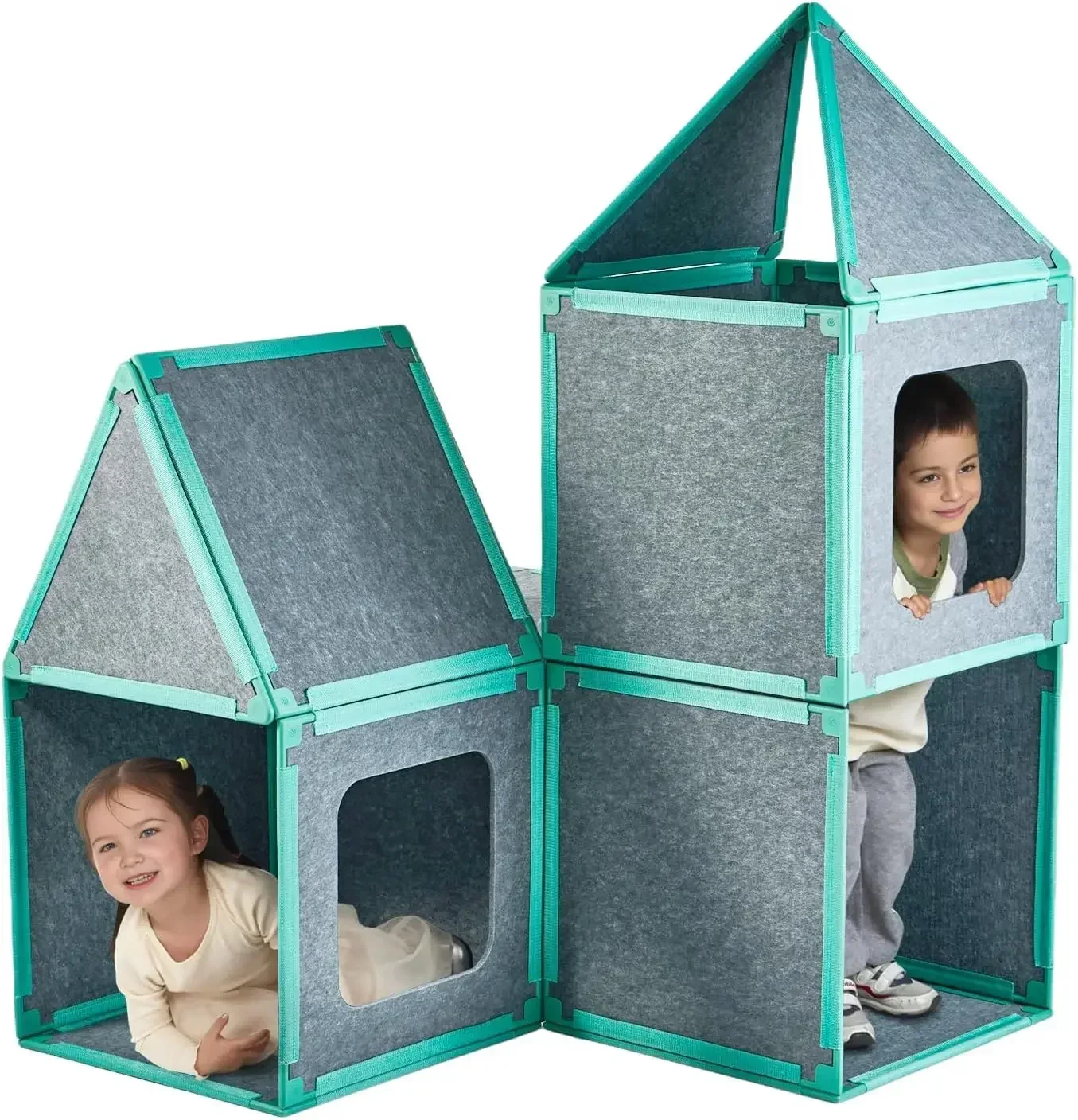 

20-Piece Magnetic Fort Building Kit for Kids – Giant Modular Playhouse Panels, STEM Construction Toy for Creative Indoor Play, A
