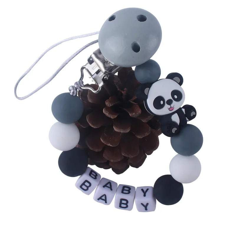 Personalized Name Pacifier Clips Handmade Custom Dummy Chains Silicone Nipple Holders Attachment Baby Gifts Accessories BPA Free