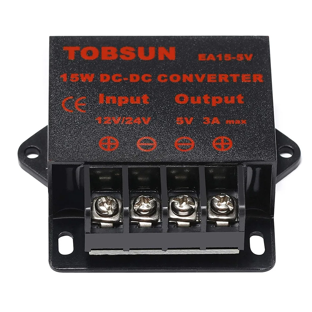 تيار مستمر 12 فولت/24 فولت إلى 5 فولت 3/5/1015A محول تنحى-منظم الجهد محول فرق الجهد محول التيار الكهربائي #1