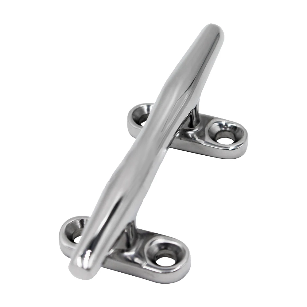 316 Stainless Steel Boat Dock Rope Mooring Cleats 8/10/12 inch Flat Deck Mooring Auto Yacht Accessories Heavy Duty