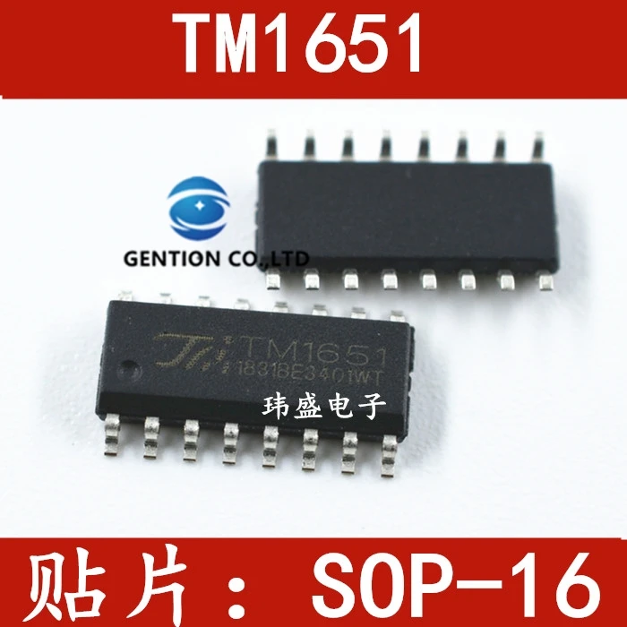 20PCS TM1651 SOP16 4 x7 paragraph 7 key LED digital tube panel driver IC in stock 100% new and original
