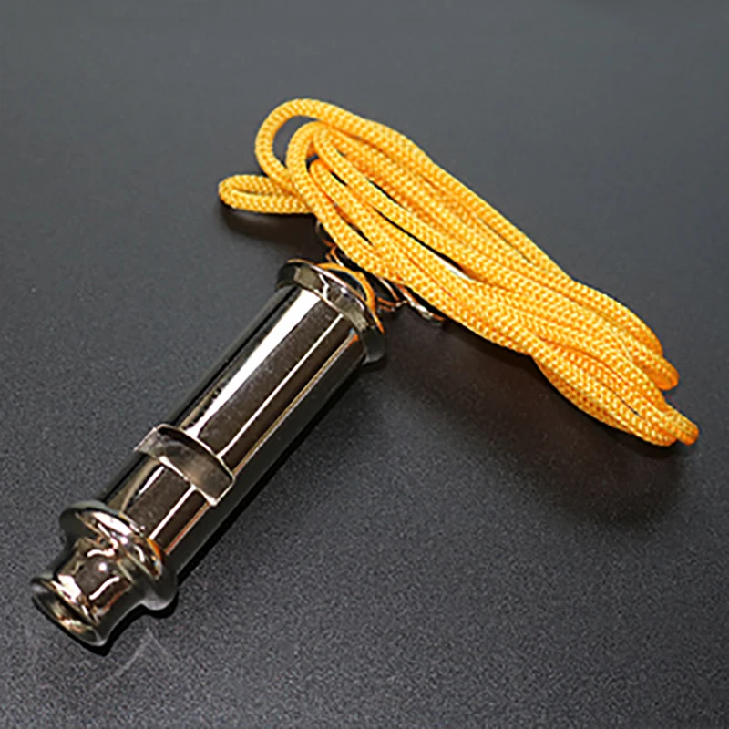 صفارة معدنية لأمن الطوارئ والمدرسة مع سلسلة للتدريب على الحكم والرياضات الخارجية وتدريب الكلاب بالجملة قطعة واحدة #2