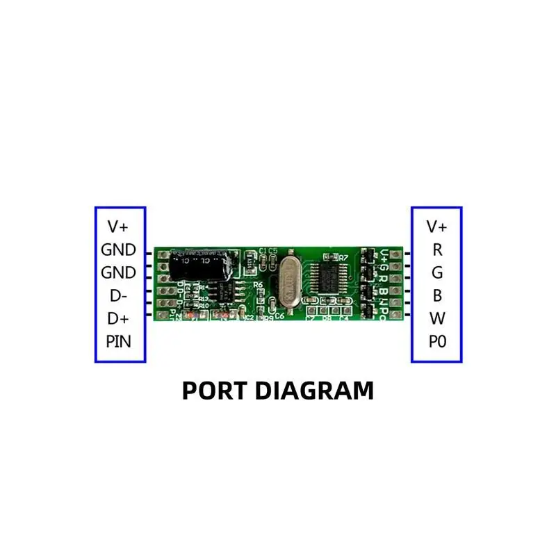 4CH DMX512 DM-113 Decoder Board 4-channel DC12-24V 192W Constant Current Module Decoder Board For Full-color Wall Washers